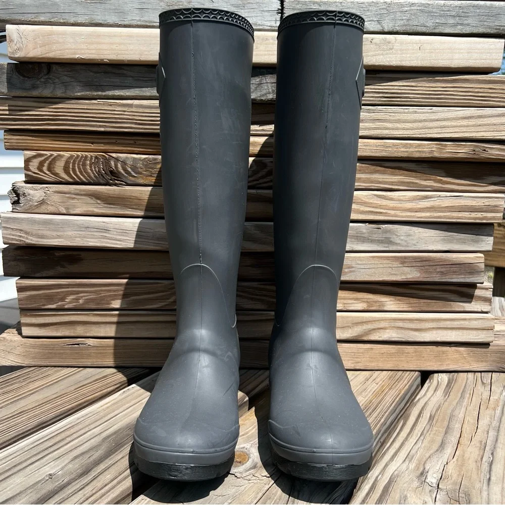 - Kamik Sz 8 Jennifer Charcoal Rainboots! EUC!